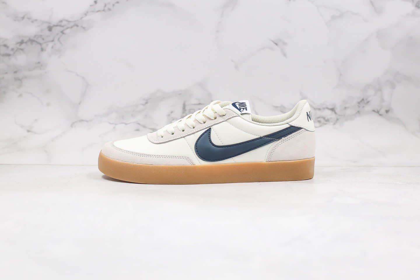 耐克Nike Killshot II Leather x J.Crew纯原版本低帮生胶米白蓝色复古板鞋原鞋开模一比一打造 货号：432997-107