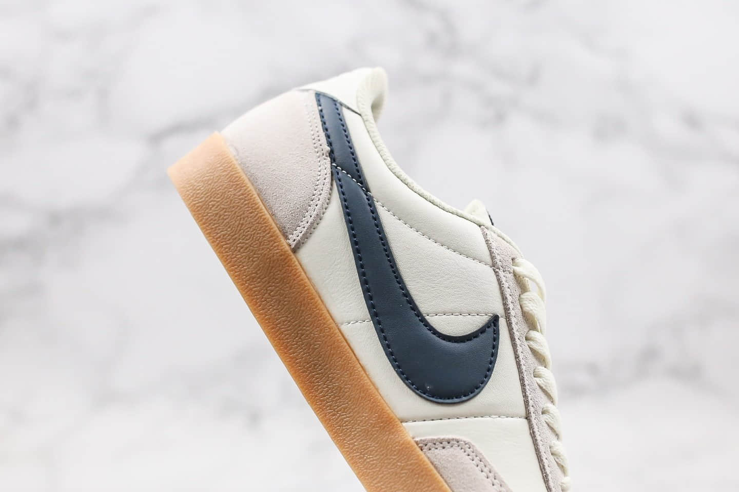 耐克Nike Killshot II Leather x J.Crew纯原版本低帮生胶米白蓝色复古板鞋原鞋开模一比一打造 货号：432997-107