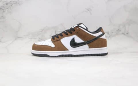 耐克Nike SB Dunk Low SP Trail End Brown纯原版本低帮SB DUNK棕白色蛇纹板鞋内置后跟Zoom气垫 货号：304292-102