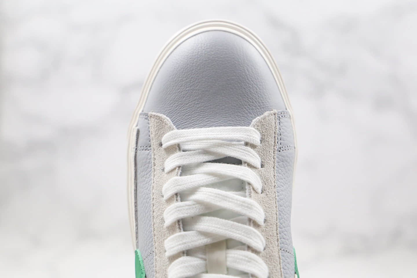 耐克Nike Blazer x Sacai联名款纯原版本解构双钩低帮开拓者板鞋灰绿色 