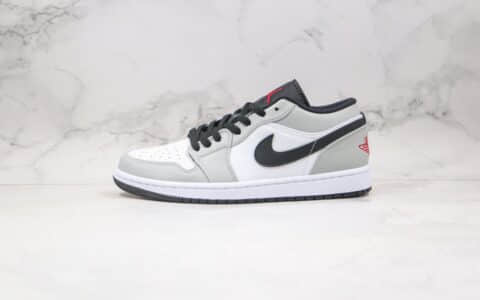 乔丹Air Jordan 1 Low Light Smoke Grey纯原版本低帮AJ1白灰黑色小迪奥配色原楦头纸板打造 货号：553560-030