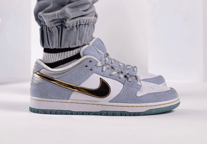 金钩+金粉外底！Sean Cliver x Nike SB Dunk Low上脚好看翻了！ 货号：DC9936-100