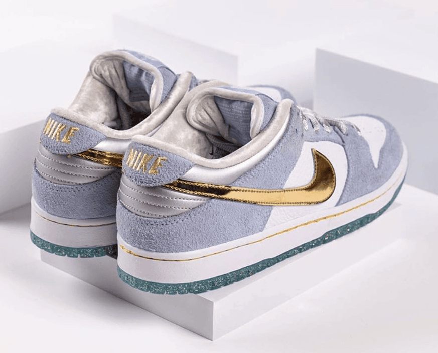 金钩+金粉外底！Sean Cliver x Nike SB Dunk Low上脚好看翻了！ 货号：DC9936-100