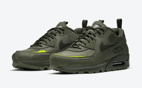 浓郁军事风格！这双军绿配色的Air Max 90有点酷！ 货号：CQ7743-300