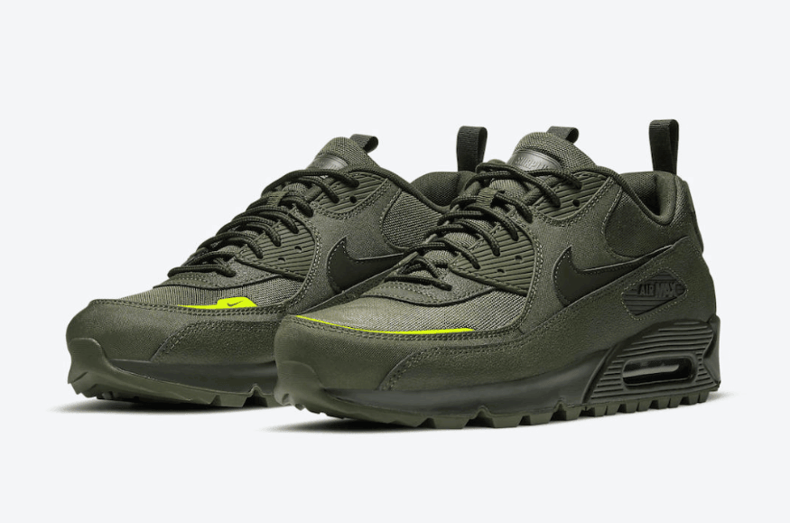 浓郁军事风格！这双军绿配色的Air Max 90有点酷！ 货号：CQ7743-300