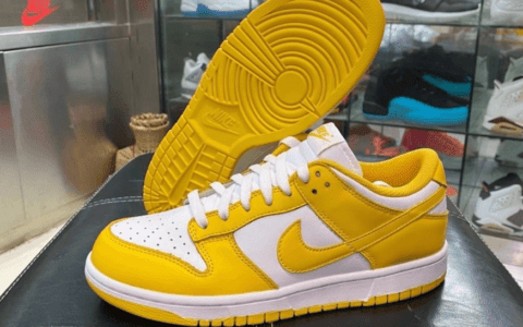 活力白黄装扮！Nike Dunk Low WMNS“ Laser Orange”实物细节图释出！ 货号：CU1726-901