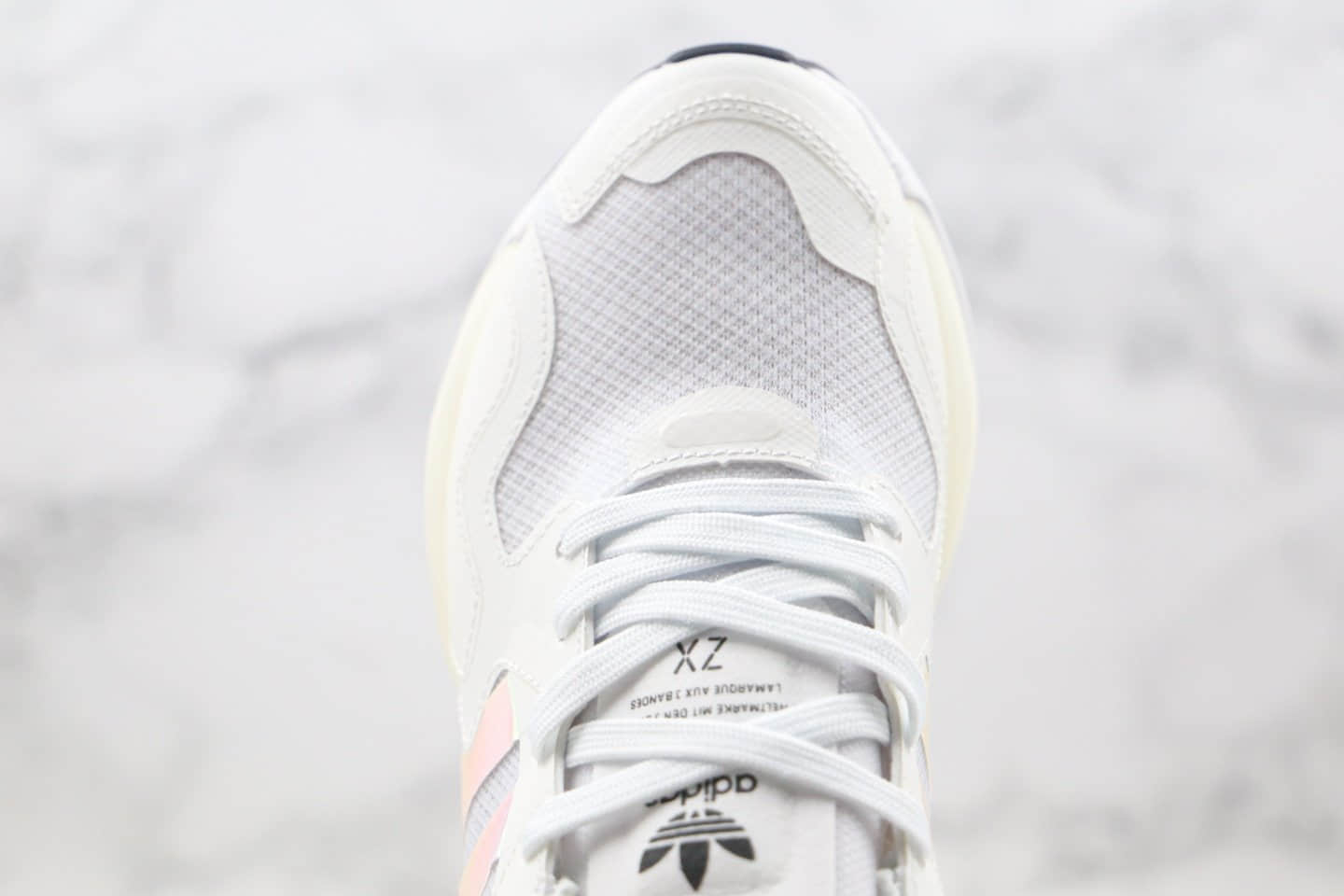阿迪达斯Adidas Originals ZX ALKYNE纯原版本化学元素系列炔白镭射爆米花跑鞋原盒原标 货号：FY3026