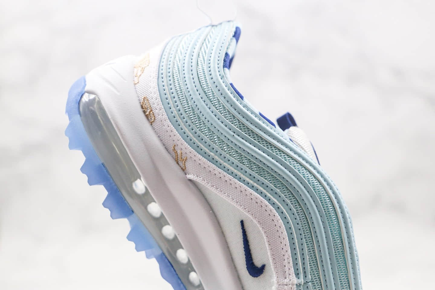 耐克Nike Air Max 97 Wing it纯原版本美国公开赛高尔夫飞马白蓝色翅膀Max97气垫鞋内置真实全掌气垫 货号：CK1220-100