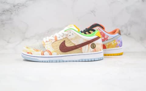 耐克Nike DUNK SB Low CNY纯原版本低帮SB DUNK中国新年限定扎染鸳鸯食拾文刺绣橙黄色板鞋内置Zoom气垫 货号：CV1628-800