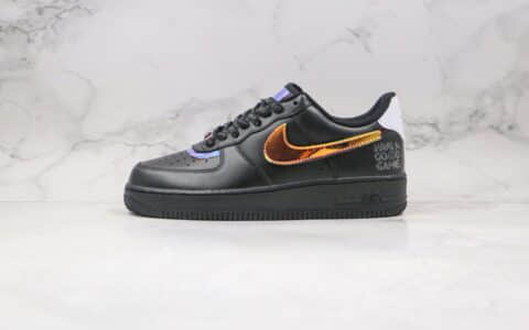 耐克Nike Air Force 1 Low纯原版本低帮空军一号电玩镭射英雄联盟黑炫彩配色原楦头纸板打造 货号：DC0710-101