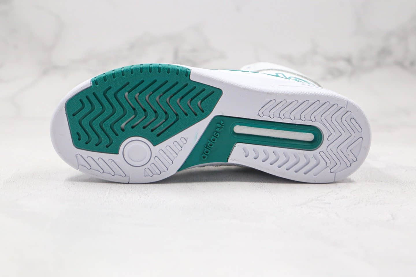 阿迪达斯adidas Drop Step纯原版本高帮复古皮面板鞋白绿色原盒原标 货号：FZ0226