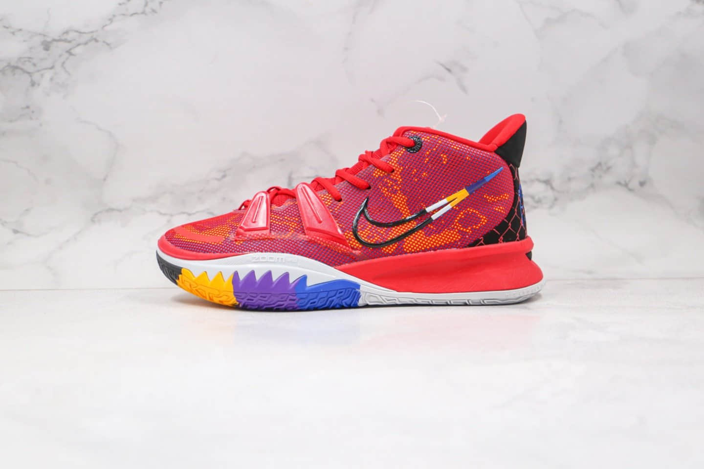 耐克Nike Kyrie 7 Pre Heat Ep纯原版本欧文7代篮球鞋红色内置气垫原盒原标 货号：DC0588-600