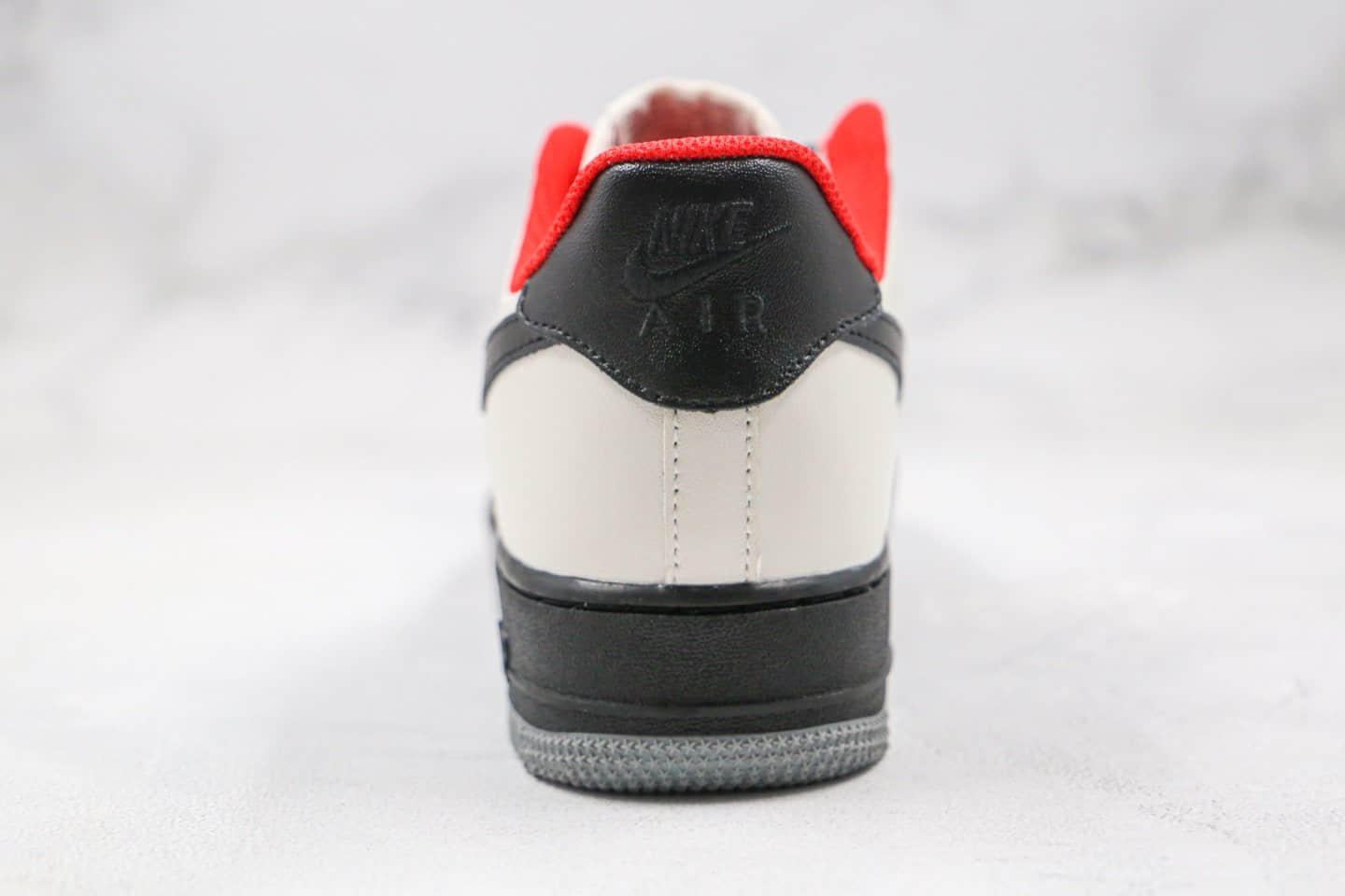 耐克Nike Air Force1 LOW'07纯原版本低帮空军一号米白红黑色板鞋内置全掌Sole气垫 货号：AQ4134-408