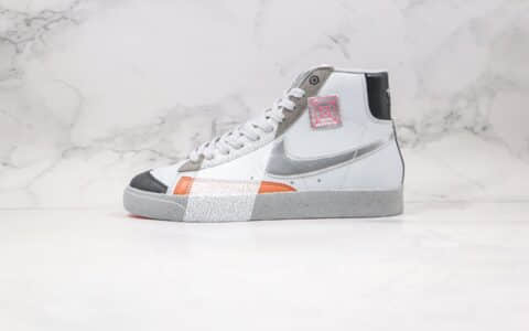 耐克Nike Blazer Mid '1977 VNTG纯原版本中帮开拓者今朝明朝联名款灰银色板鞋内置Zoom气垫 货号：DC9170-001