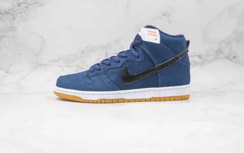 耐克Nike SB Dunk High Navy Black-Gum纯原版本高帮SB DUNK暗夜蓝黑色生胶板鞋原楦头纸板打造 货号：CI2692-401