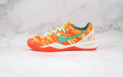 耐克Nike Kobe 8 System纯原版本科比8代迷彩橙黄色篮球鞋内置碳板气垫支持实战 货号：555035-800