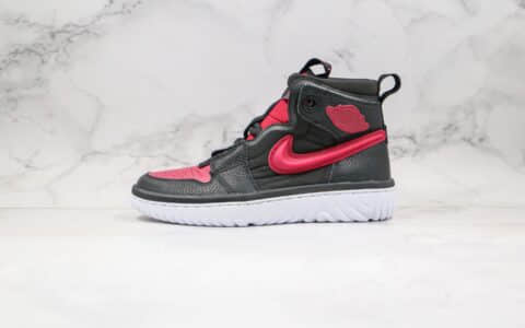 乔丹Air Jordan 1 High React Noble Red纯原版本高帮AJ1机能款黑红色原档案数据开发 货号：AR5321-006