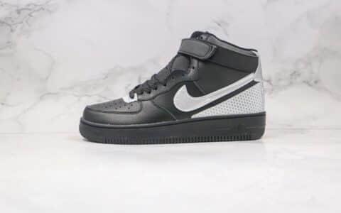 耐克Nike Air Force 1 High纯原版本高帮空军一号3M黑银色原楦头原纸板开发 货号：CU4159-001