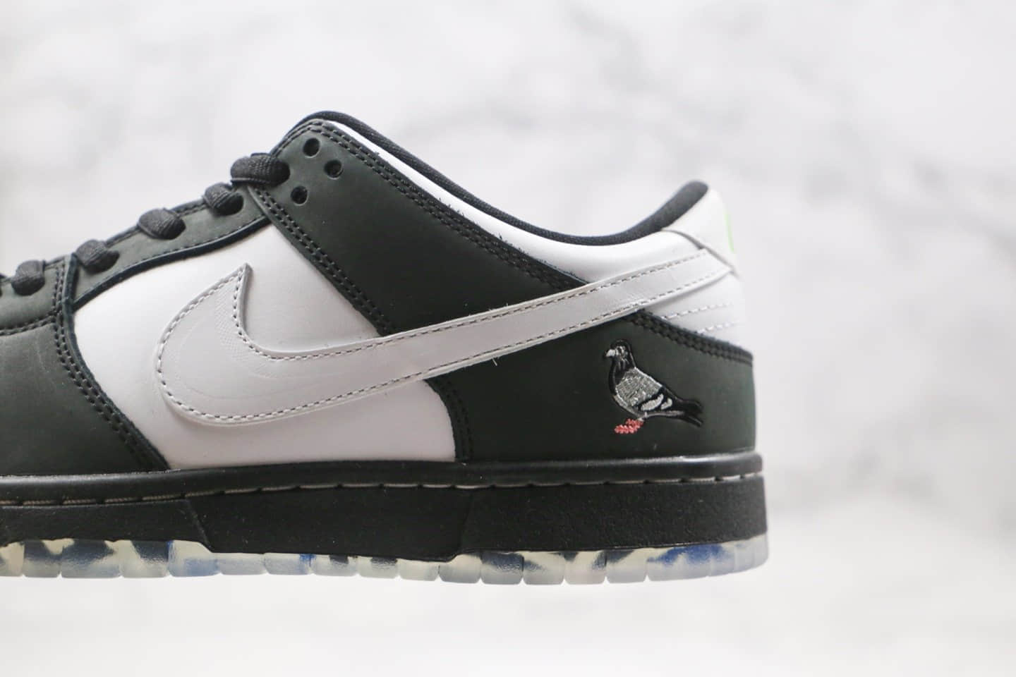 耐克Staple x Nike SB Dunk Low “Pigeon”纯原版本黑鸽子联名低帮Dunk黑白熊猫竹子正确转印水晶印花大底 货号：BV1310-013