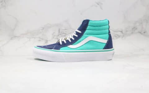 万斯Vans Vault SK8-Hi LX公司级版本高帮板鞋蓝绿拼接原楦打造 货号：VN0A391FTET