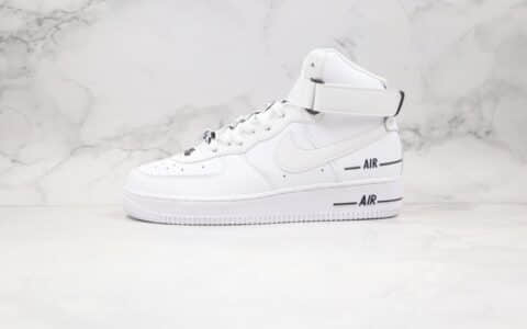 耐克Nike Air Force 1 High纯原版本空军一号高帮AF1白黑解构内置全掌Solo气垫 货号：CJ1385-100