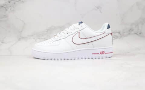 耐克Nike Air Force 1 Low纯原版本空军一号低帮AF1白红色正确中底拉帮 货号：AH0287-212