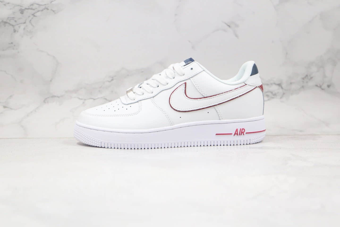 耐克Nike Air Force 1 Low纯原版本空军一号低帮AF1白红色正确中底拉帮 货号：AH0287-212