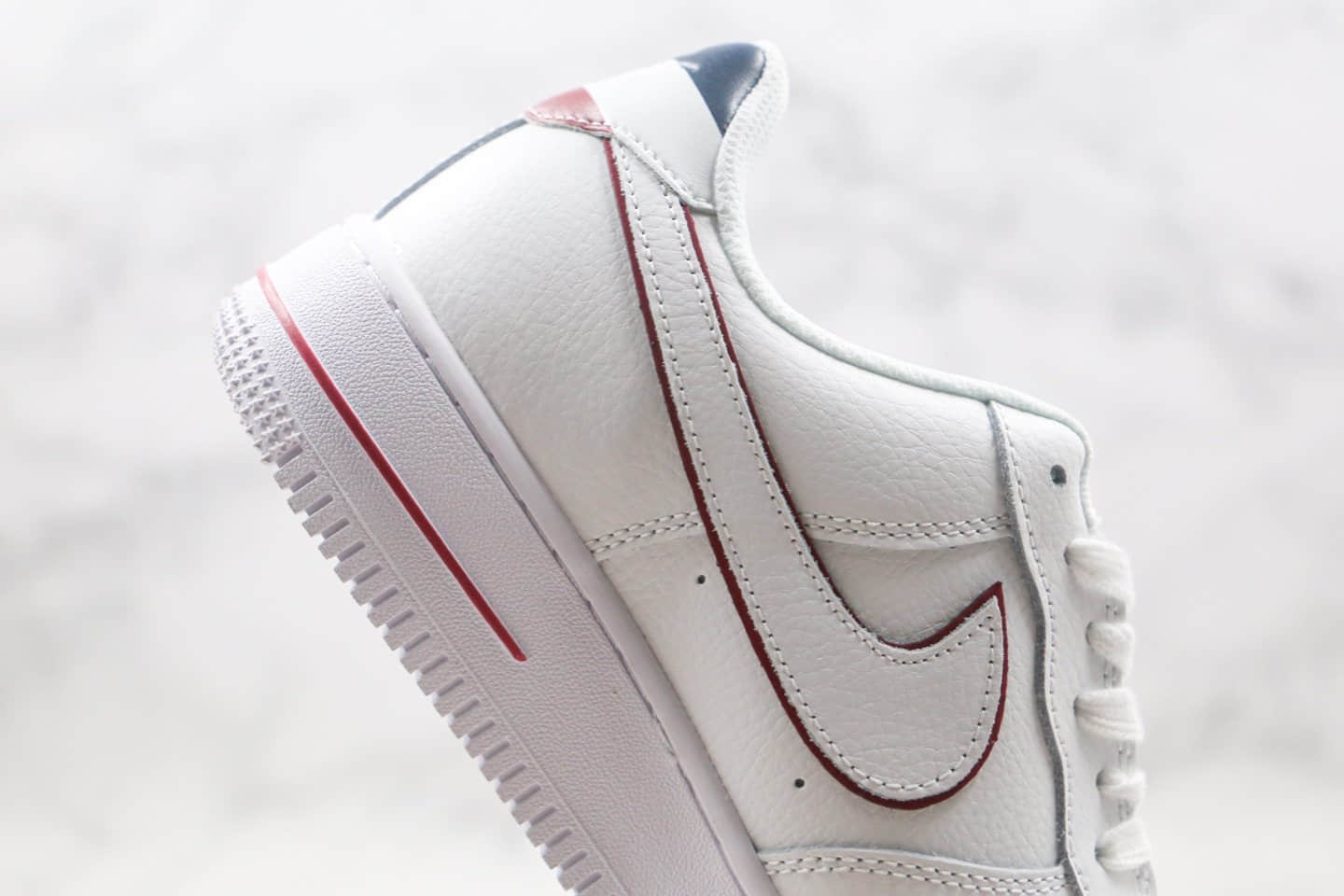 耐克Nike Air Force 1 Low纯原版本空军一号低帮AF1白红色正确中底拉帮 货号：AH0287-212