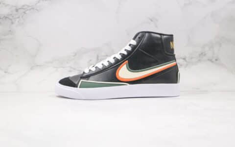 耐克Nike Blazer Mid 1977纯原版本中帮开拓者黑彩虹滴塑板鞋内置气垫原盒原标 货号：853506