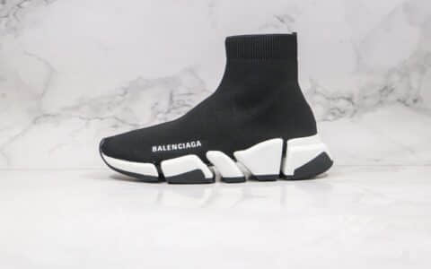 巴黎世家Balenciaga SPEED 2.0纯原版本袜子鞋二代黑白色原档案数据开发原盒配件齐全