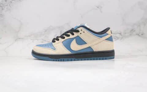 耐克Nike SB Dunk Low Pro纯原版本低帮SB DUNK米白蓝色板鞋内置zoom气垫原鞋开模一比一打造 货号：BQ6817-200