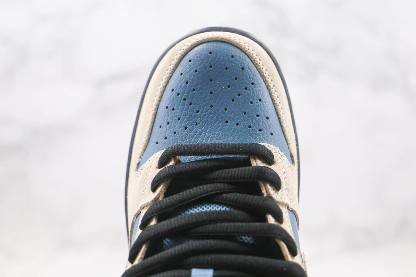 耐克Nike SB Dunk Low Pro纯原版本低帮SB DUNK米白蓝色板鞋内置zoom气垫原鞋开模一比一打造 货号：BQ6817-200
