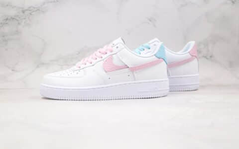 耐克Nike Air Force 1 vandalised纯原版本低帮空军一号蛇纹断勾白蓝粉色板鞋内置全掌Sole气垫 货号：DC1164-101