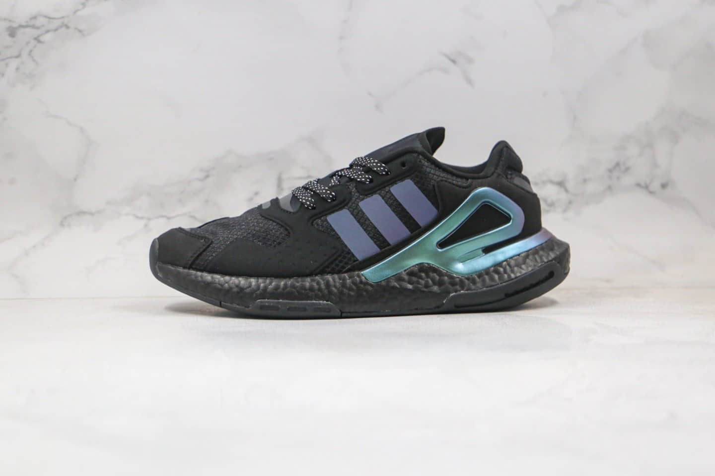 阿迪达斯Adidas Originals 2020 Day Jogger Boost 2020纯原版本三叶草夜行者二代爆米花跑鞋黑绿色原盒原标 货号：FY3015