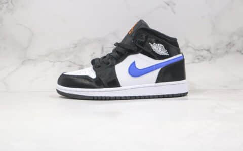 乔丹Air Jordan 1 Mid Astronomy Blue纯原版本中帮AJ1蓝白熊猫原楦头纸板打造原盒原标 货号：554725-084