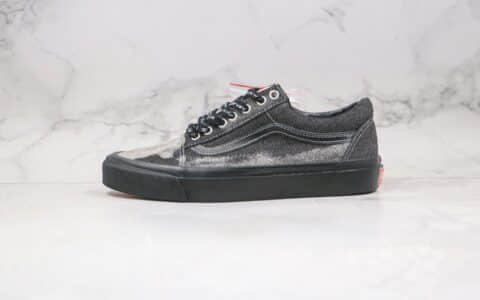 万斯Jim Goldberg x Vans Vault OG Old Skool LX公司级版本低帮水洗灰色牛仔黑色酸洗工艺硫化板鞋原档案数据开发