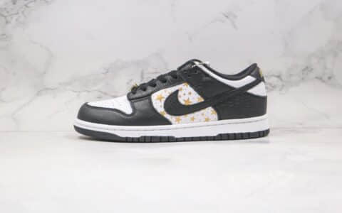 耐克Nike SB Dunk Low x Supreme纯原版本联名款低帮SB DUNK板鞋星星黑白色内置zoom气垫 货号：DH3228-102