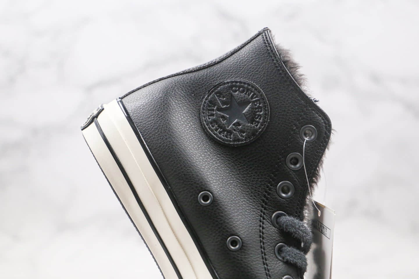 匡威Converse Chuck 70s公司级版本高帮皮面1970S加绒款黑色硫化板鞋原鞋开模一比一打造 货号：569516C