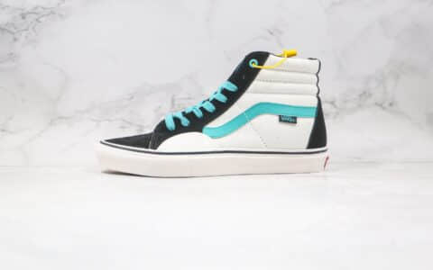 万斯VANS SK8-HI PRO FABIANA.DELFINO公司级版本高帮环保系列白黑蓝色硫化板鞋原档案数据开发 货号：VN0A45JD2MA