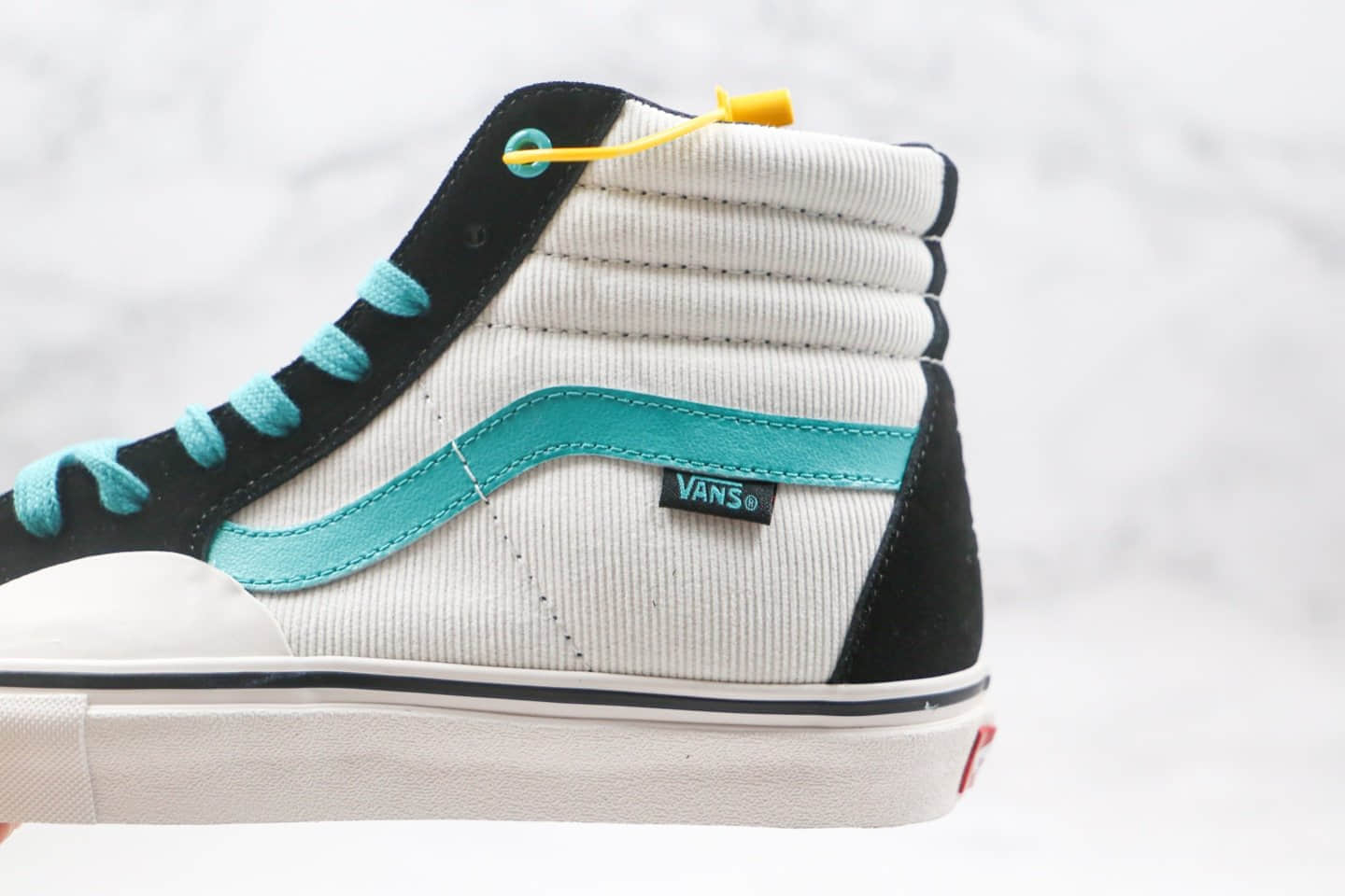 万斯VANS SK8-HI PRO FABIANA.DELFINO公司级版本高帮环保系列白黑蓝色硫化板鞋原档案数据开发 货号：VN0A45JD2MA