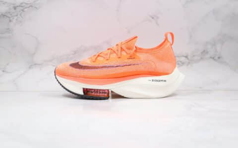 耐克Nike Air Zoom Alphafly NEXT%纯原版本马拉松气垫慢跑鞋米白橙色内置真实气垫 货号：CI9925-800