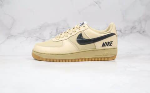 耐克Nike Air Force 1 PRM CLOT纯原版本低帮空军一号机能卡其色板鞋内置全掌Sole气垫 货号：CQ4215-700