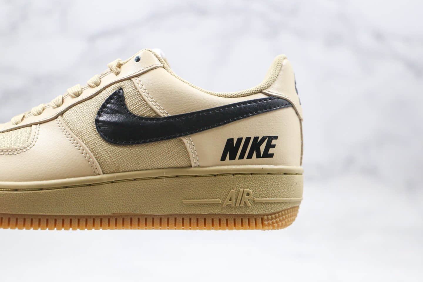 耐克Nike Air Force 1 PRM CLOT纯原版本低帮空军一号机能卡其色板鞋内置全掌Sole气垫 货号：CQ4215-700