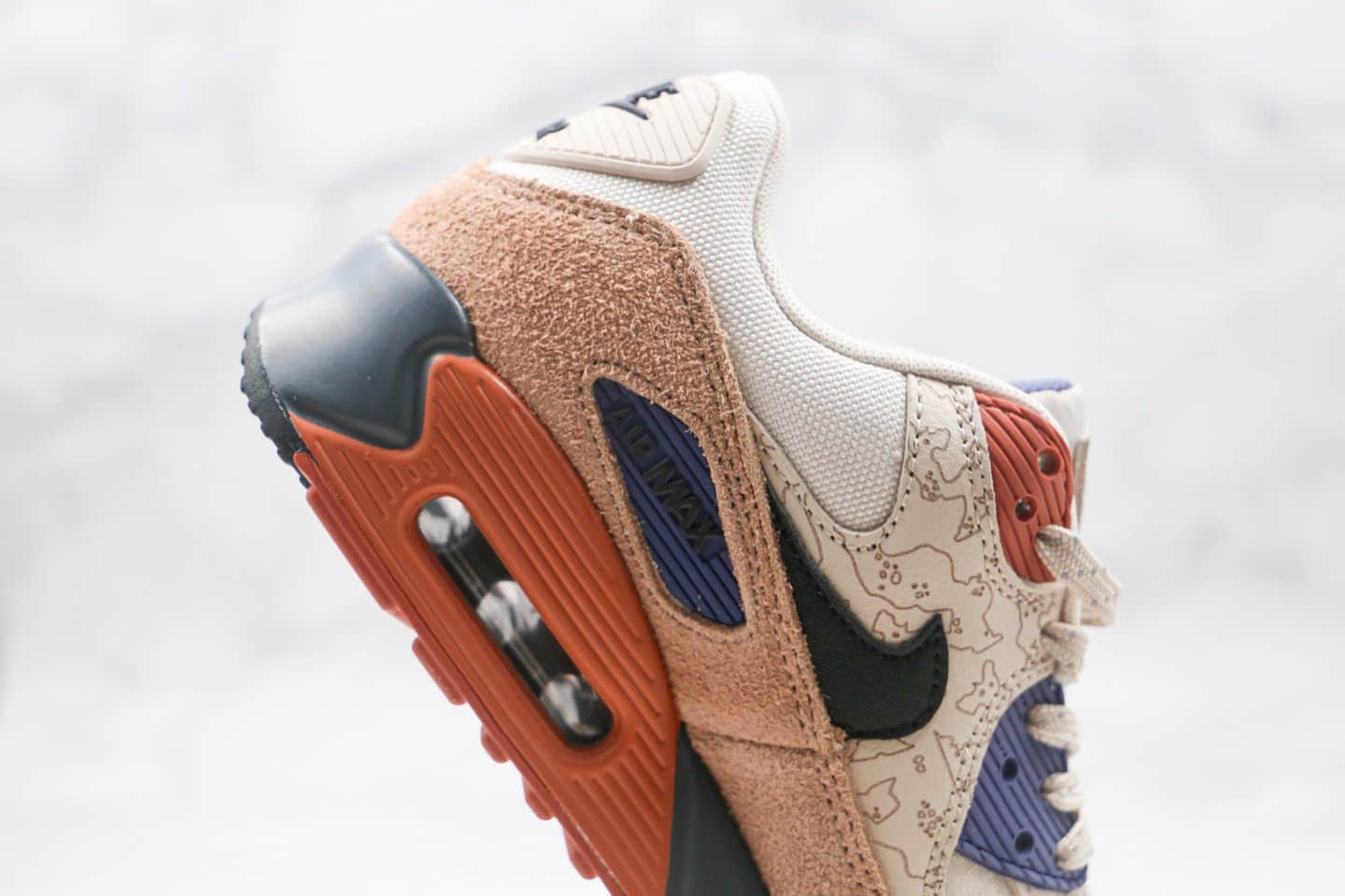 耐克Nike Air Max 90 NRG纯原版本落基山脉棕色Max90半掌气垫跑鞋内置真气垫原盒原标 货号：CI5646-001