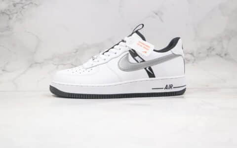 耐克Nike Air Force 1 Low 3M纯原版本低帮空军一号串标白黑银色板鞋内置全掌Sole气垫 货号：CT4683-100