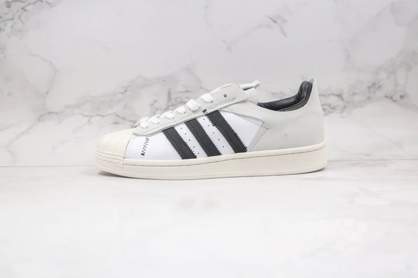 阿迪达斯Adidas Original Superstar WS2纯原版本贝壳头解构白灰黑色板鞋原档案数据开发 货号：FV3024