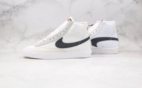 耐克Nike Blazer Mid Class 1977 x Slam Jam联名款纯原版本中帮开拓者白黑色硫化板鞋原楦头纸板打造 货号：CD8233-100