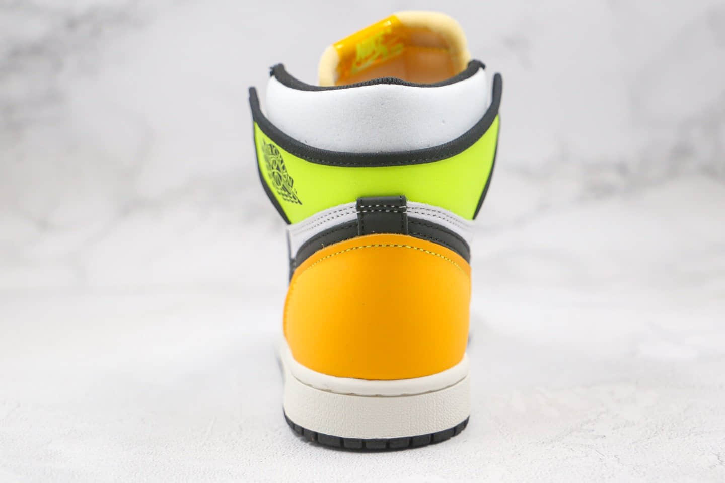 乔丹Air Jordan 1 Vlot Gold纯原版本高帮AJ1荧光绿黑黄色正确后跟定型 货号：555088-118