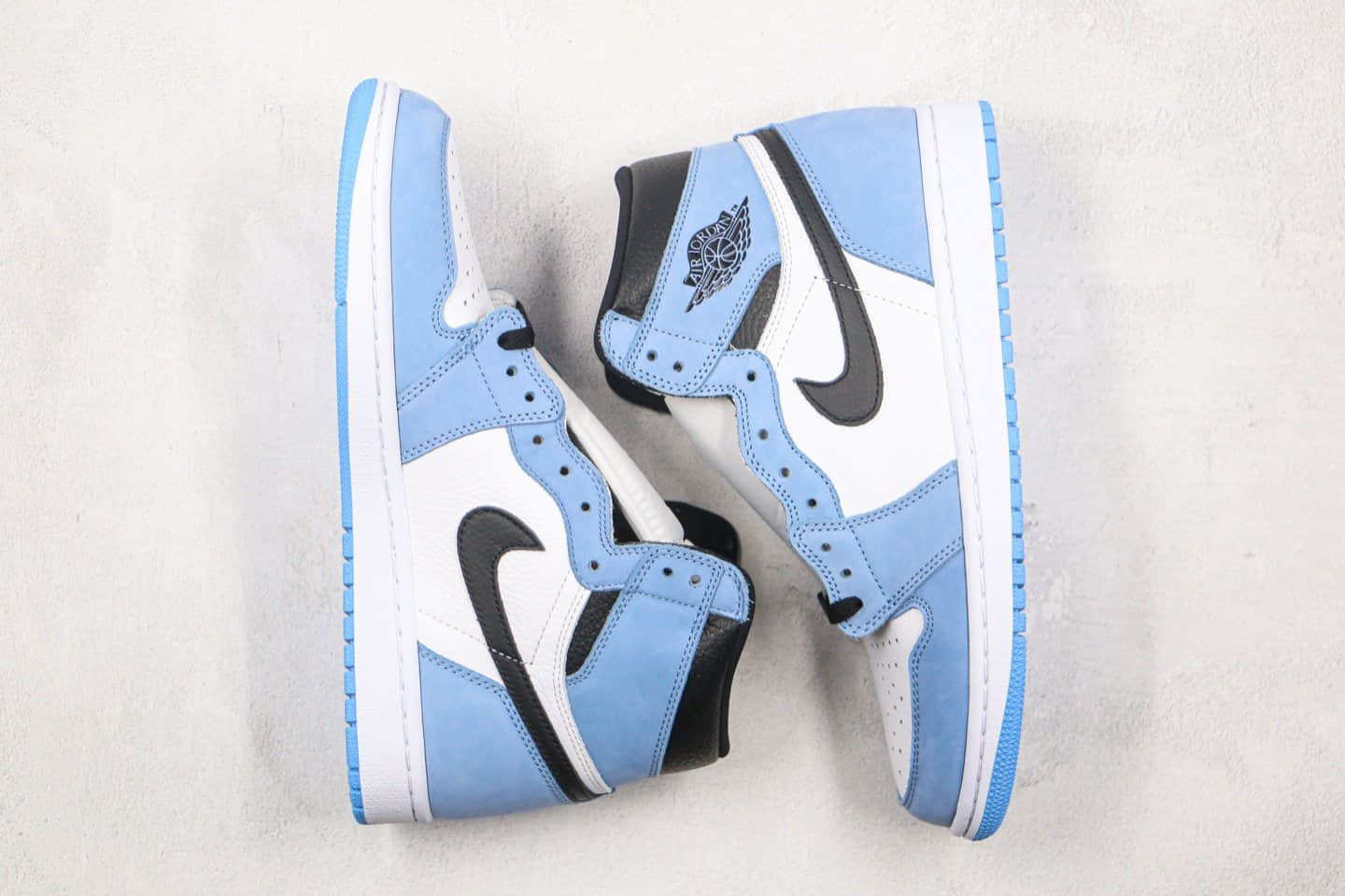 乔丹Air Jordan 1 High OG University Blue纯原版本高帮AJ1大学白黑蓝色正确后跟定型 货号：555088-134