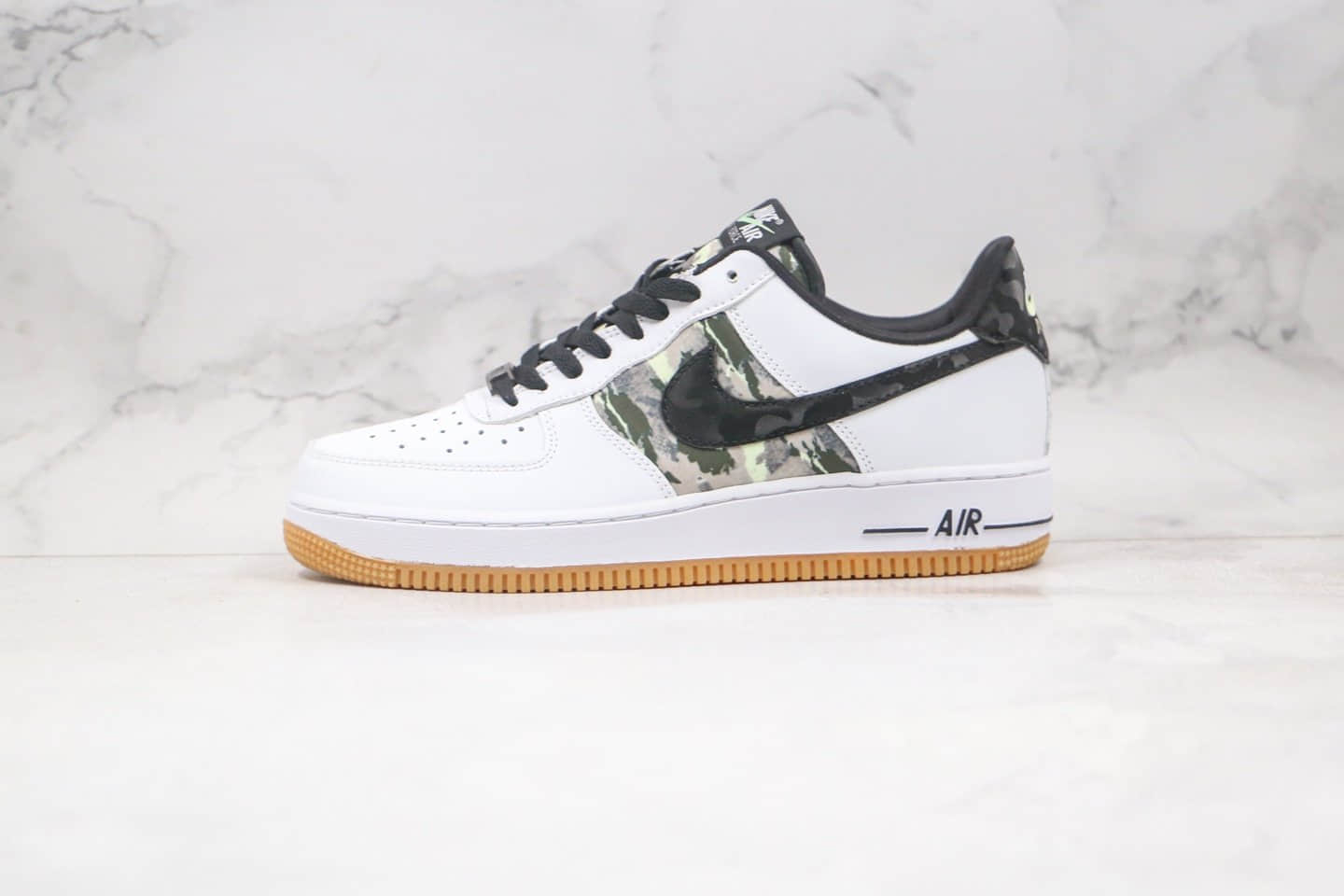 耐克Nike Air Force 1 PRM CLOT纯原版本低帮空军一号生胶豹纹白黑色板鞋原盒原标 货号：CZ7891-100